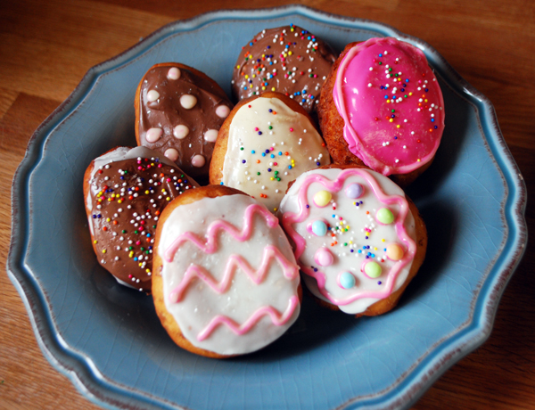 Easter Egg Shaped Donuts