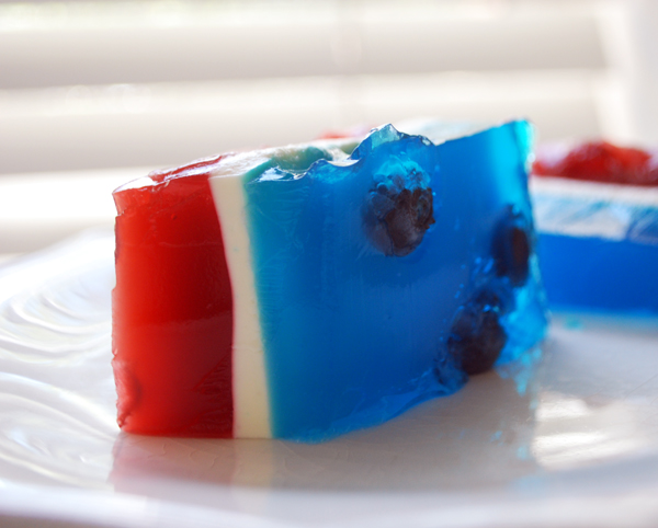 Red White and Blue Jell-o Blocks