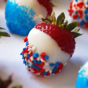 4th of July Chocolate Strawberries