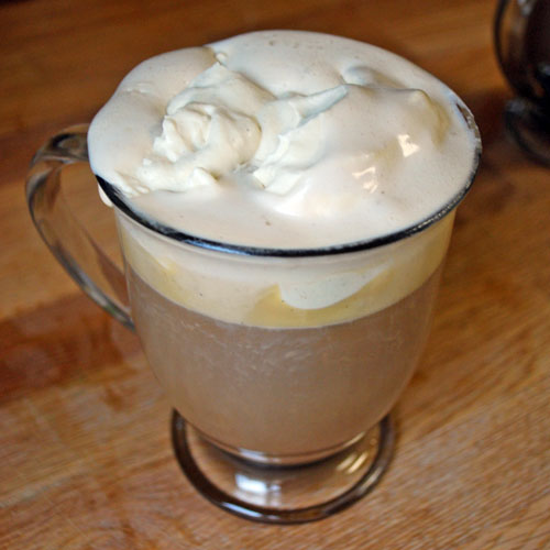 Spicy creamy and hot gingerbread latte