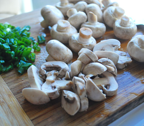 Mushrooms and Green Onion
