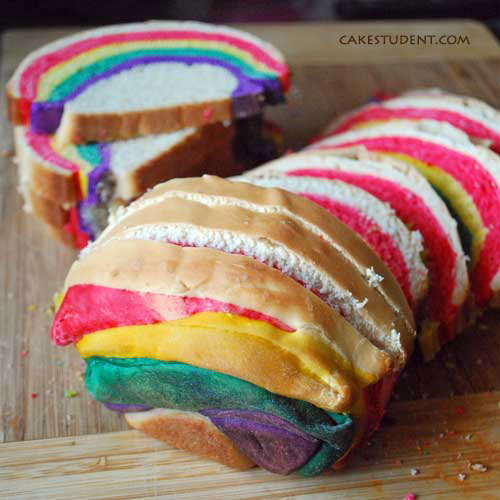 Cutting the Rainbow Bread