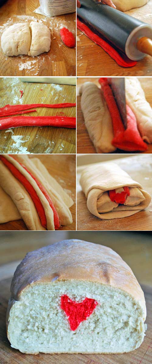 Steps for Heart Bread