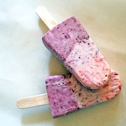 Blueberry Strawberry Creamy Popsicles