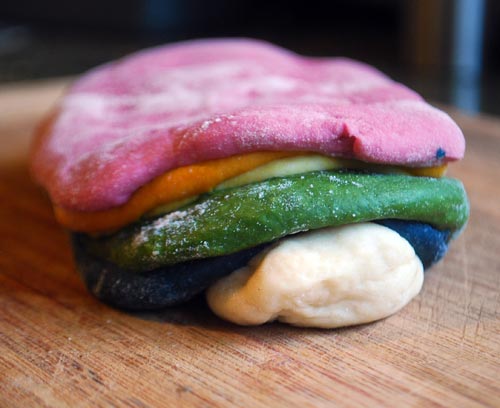 Rainbow Bread with Natures Flavours Food Dye