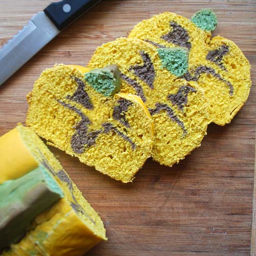 Sliced Pumpkin Jack-o-lantern Bread