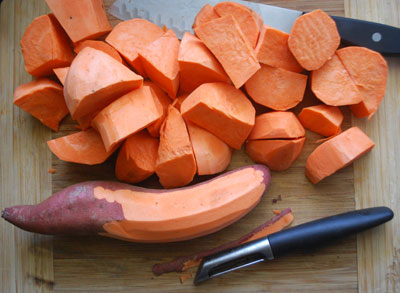 Chopped Sweet Potatoes