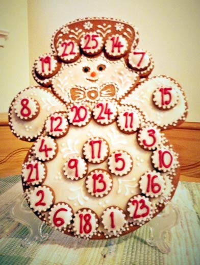 Gingerbread Snowman Advent Calendar