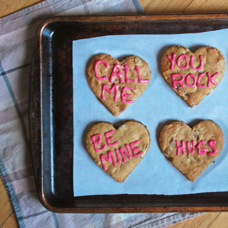 Valentine's Day Sweetheart Chocolate Chip Cookies