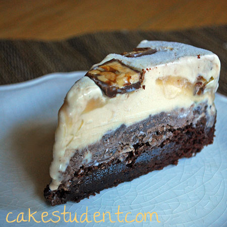 Slice of Snick-a-tella Ice Cream Cake