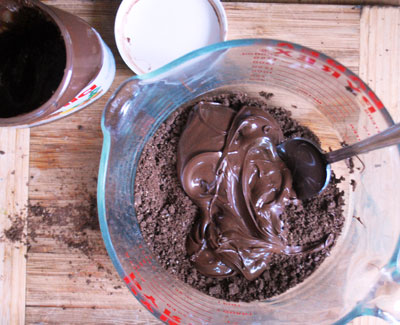 Cookie Crumble nutella Mixture