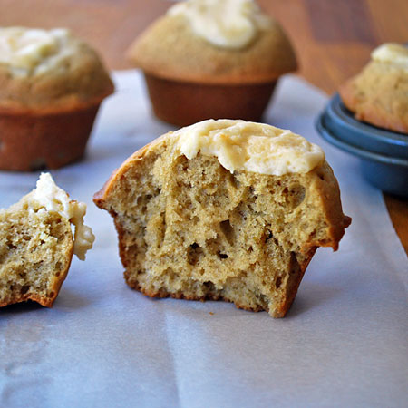 Bite of Deliious Fluffy Ginger Lemon Cream Cheese Cupcakes