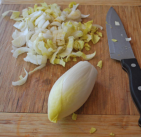 Chopping Endives