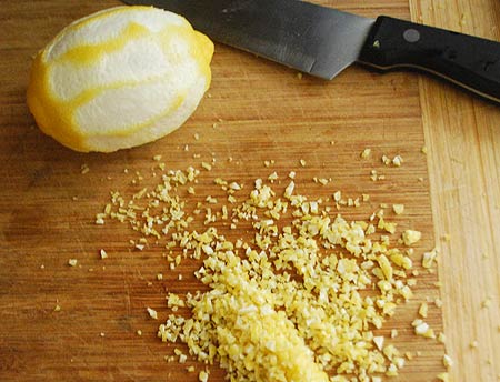 Minced Lemon Zest