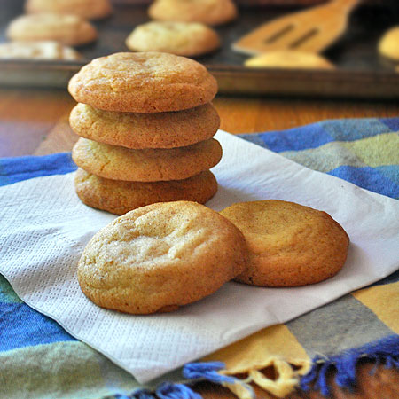 Lemon Snickerdoodle Cookies Stacked