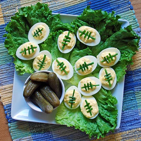 Football Game Day Deviled Eggs