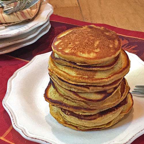 Stack of Pumpkin Pie Pancakes