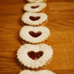 Raspberry Heart Linzer Cookies