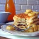 Chobani Pancakes with Caramelized Banana Syrup